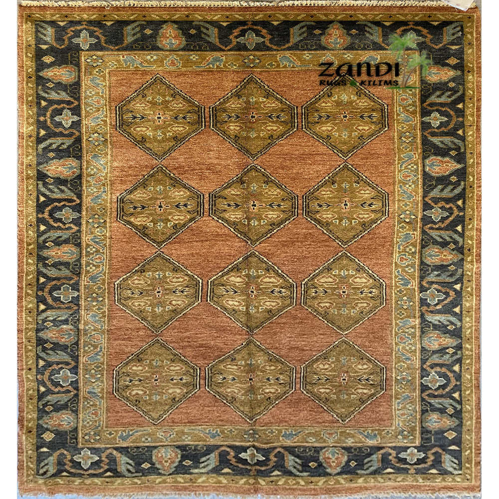 Indian Hand-Knotted Rug 5'6''X8'6''